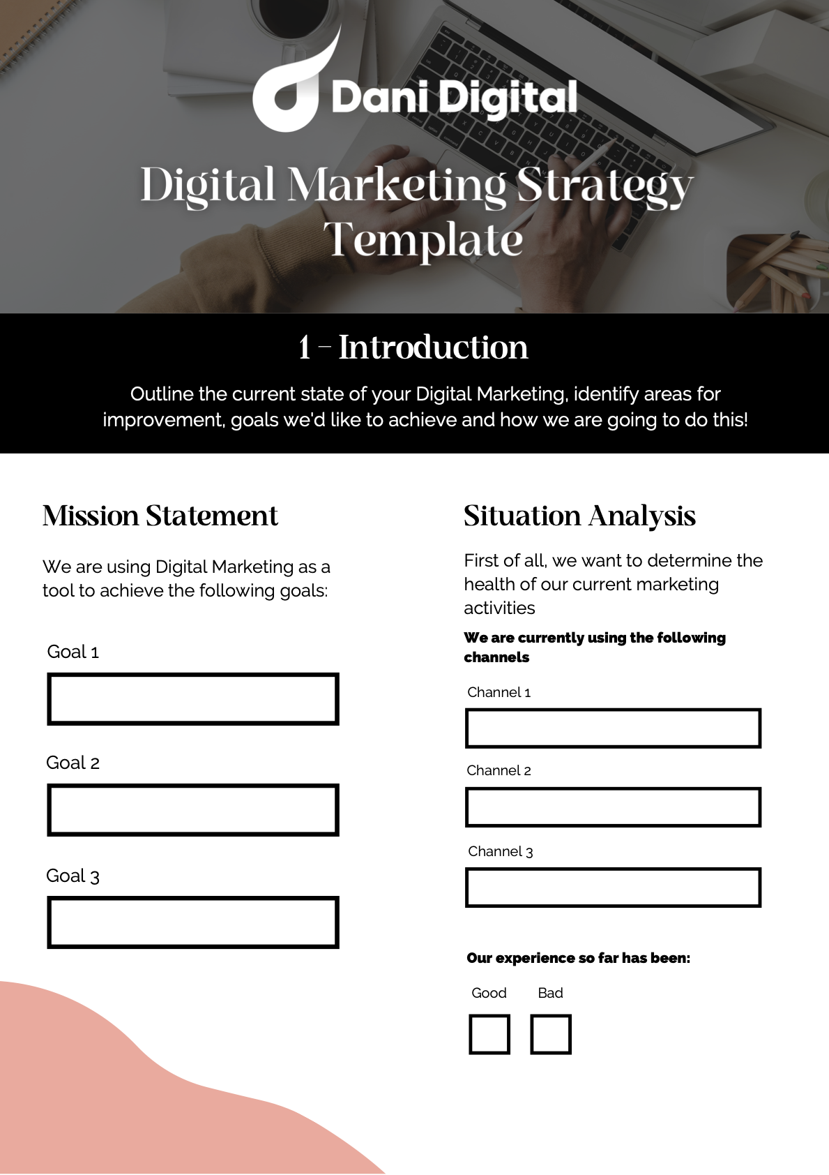 Dani Digital Marketing Strategy Template
